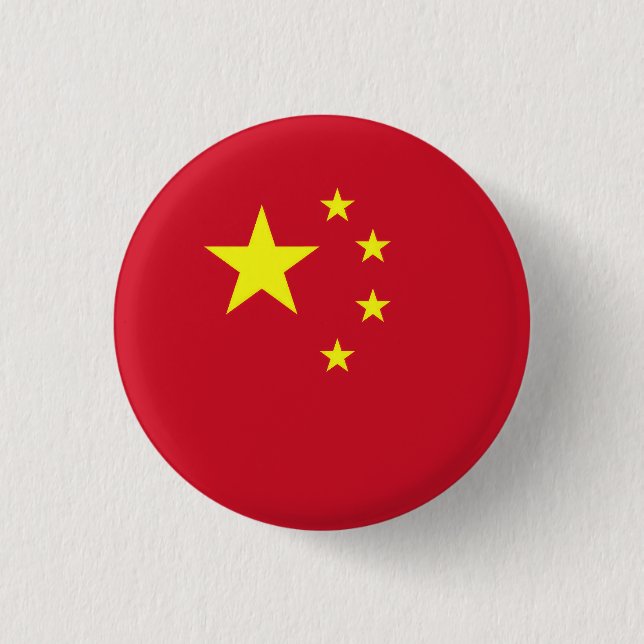 China flag 3 cm round badge (Front)
