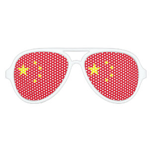 China Flag Aviator Sunglasses