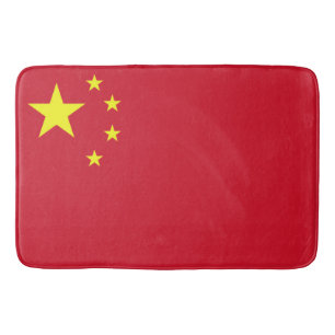 China flag bath mat