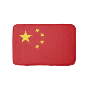 China flag bath mat