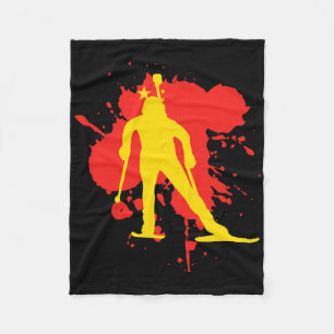 China Flag Biathlonist - Chinese Biathlon  Fleece Blanket