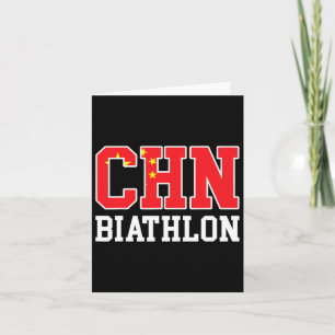 China Flag Biathlonist - Chinese Chn Biathlon Card