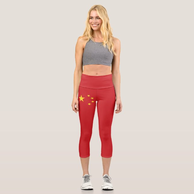 China flag capri leggings (Front)