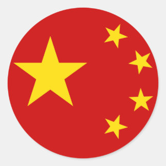 China Flag Classic Round Sticker