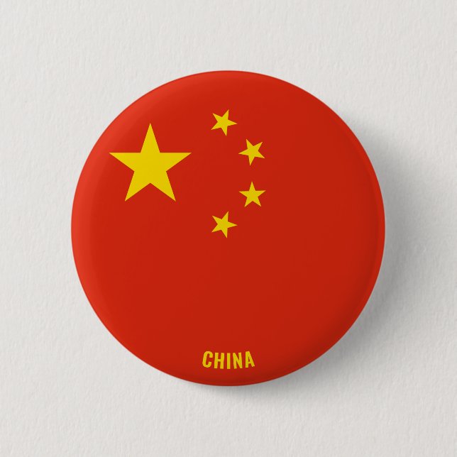 China Flag Cute Patriotic 6 Cm Round Badge (Front)