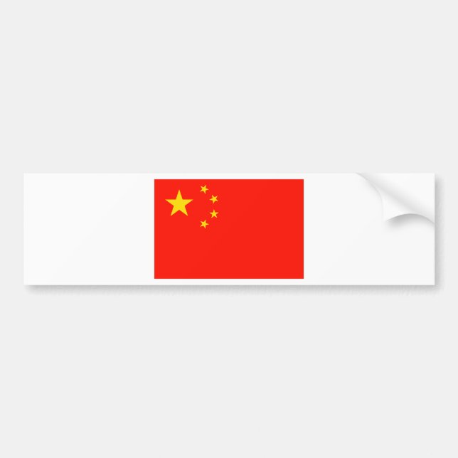 China Flag - High Quality Bumper Sticker (Front)