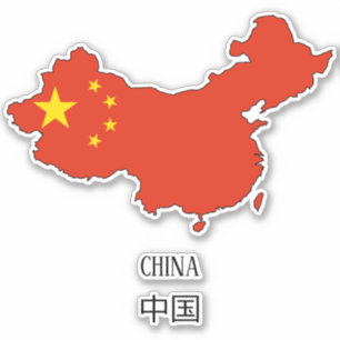 China Flag Map