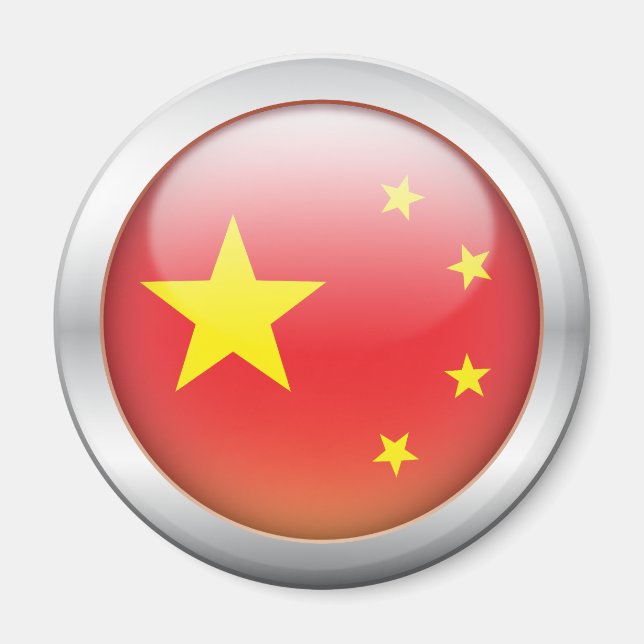 China Flag "Orb" Magnet (Front)