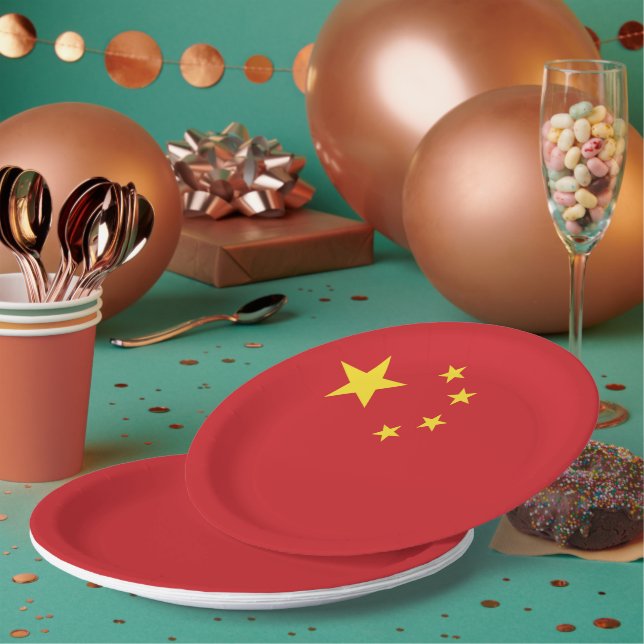 China flag paper plate (Multi)
