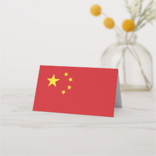 China flag place card