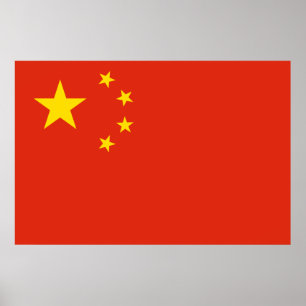 China flag Print Value Poster Paper Matte