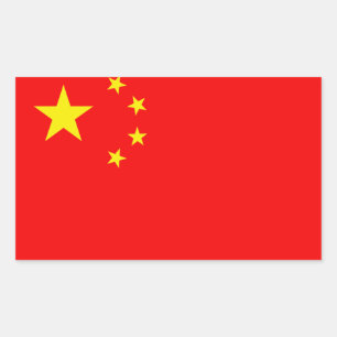 China Flag Rectangular Sticker