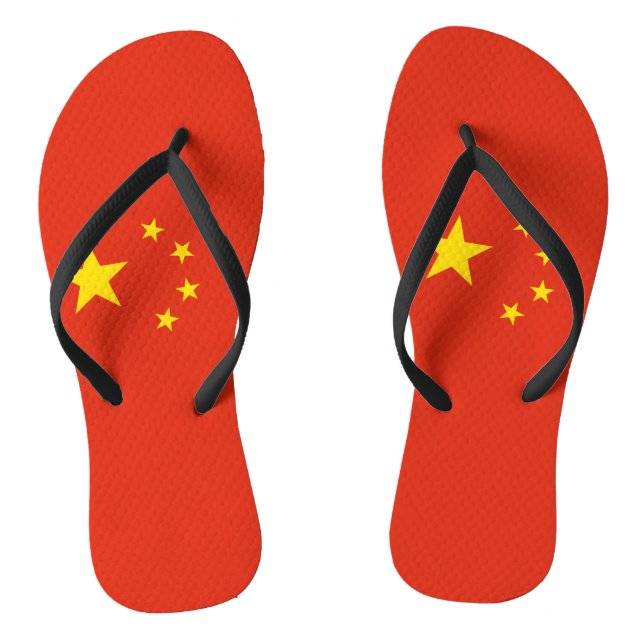 China Flag Thongs (Footbed)