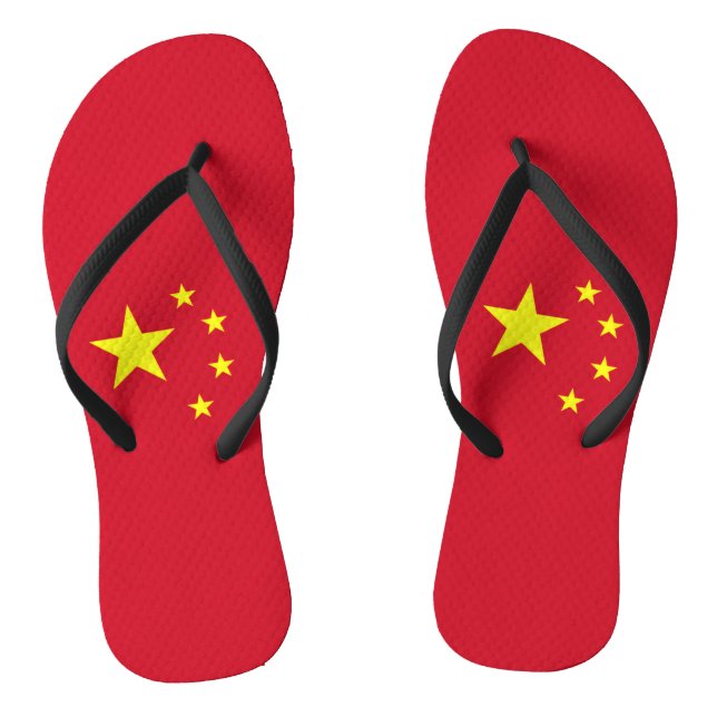China flag thongs (Footbed)