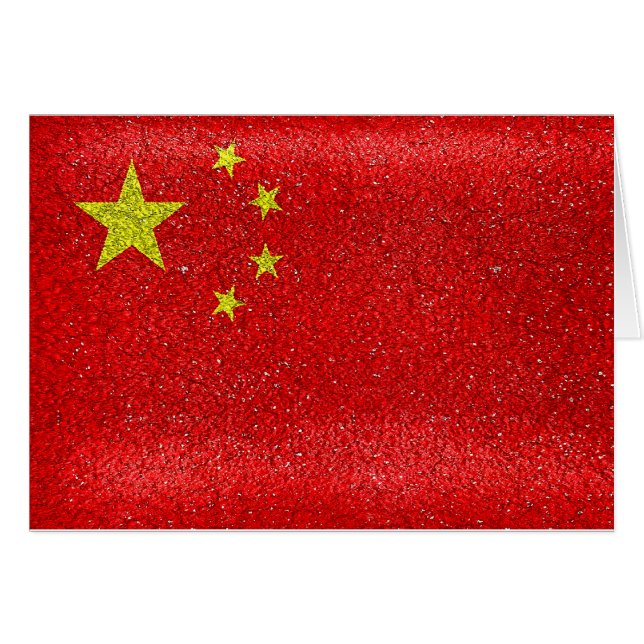 China Grunge Style Flag (Front Horizontal)