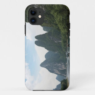 China, Guilin, Li River, River boats line the iPhone 11 Case
