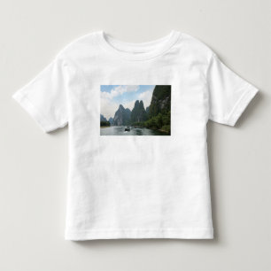 China, Guilin, Li River, River boats line the Toddler T-Shirt