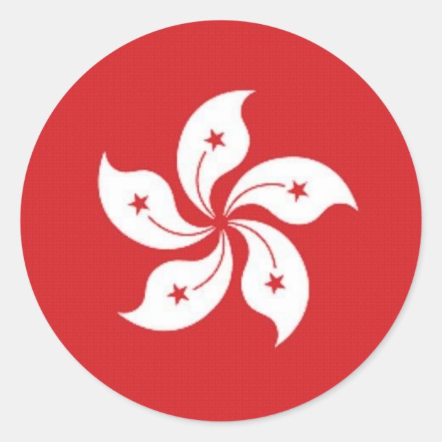 China Hong Kong Flag Classic Round Sticker (Front)