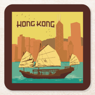 China   Hong Kong Square Paper Coaster