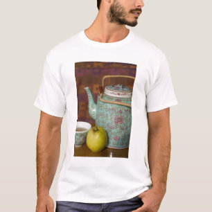 China, Hong Kong. Traditional Chinese teapot & 2 T-Shirt