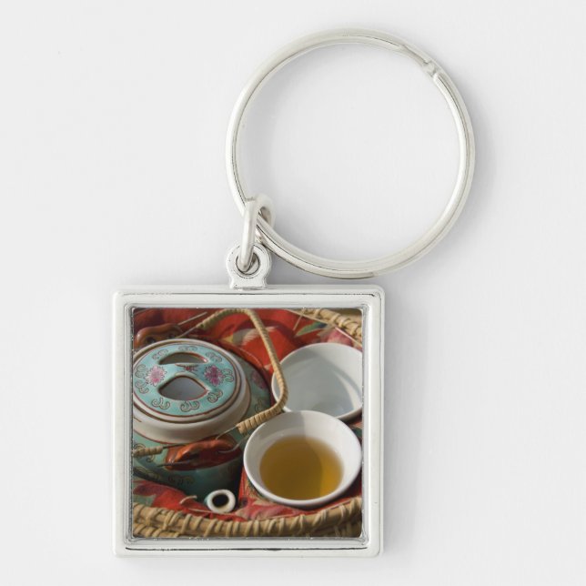 China, Hong Kong. Traditional Chinese teapot & 3 Key Ring (Front)