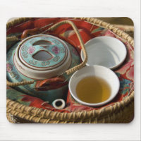 China, Hong Kong. Traditional Chinese teapot & 3