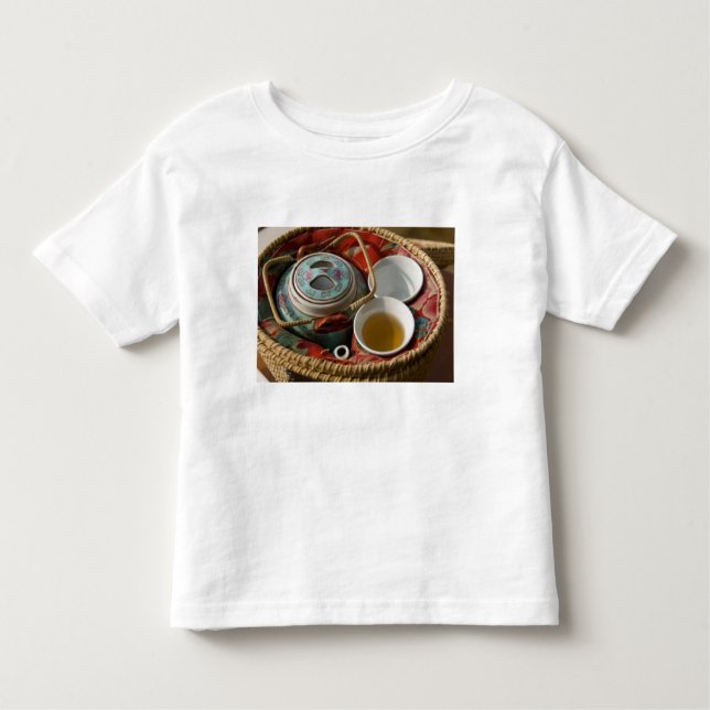 China, Hong Kong. Traditional Chinese teapot & 3 Toddler T-Shirt (Front)