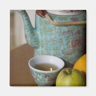 China, Hong Kong. Traditional Chinese teapot & Magnet