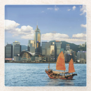 China; Hong Kong; Victoria Harbour; Harbour Glass Coaster