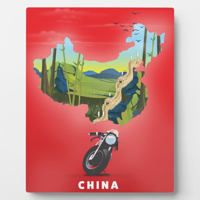 China Illustrated map travel poster Plaque (Front)