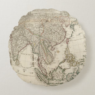 China, India, Asia Round Cushion