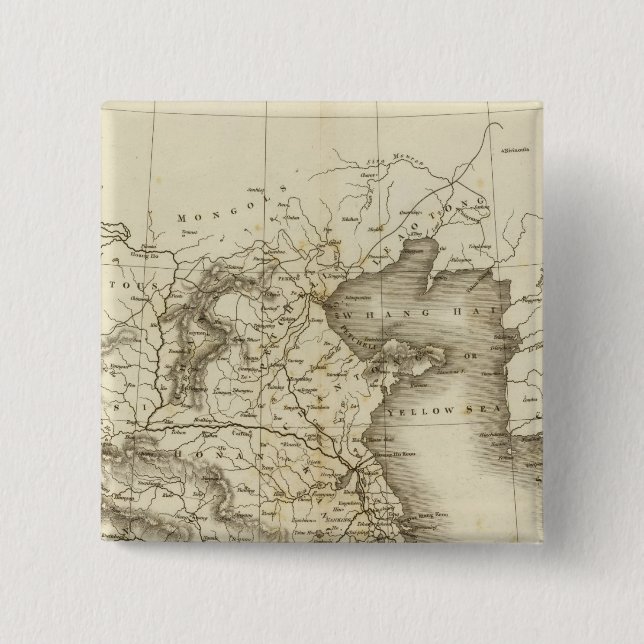 China, Japan 15 Cm Square Badge (Front)