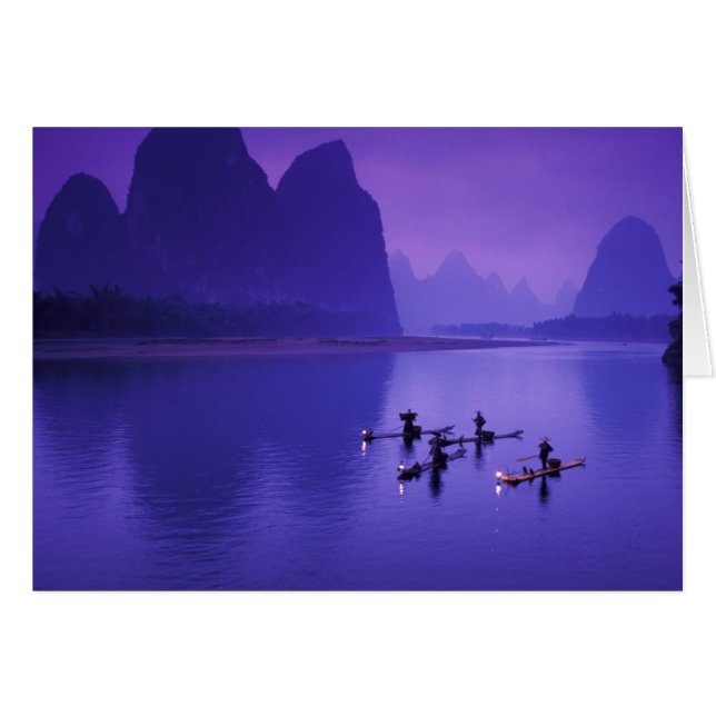 China, Li River. Cormorant fishermen. (Front Horizontal)