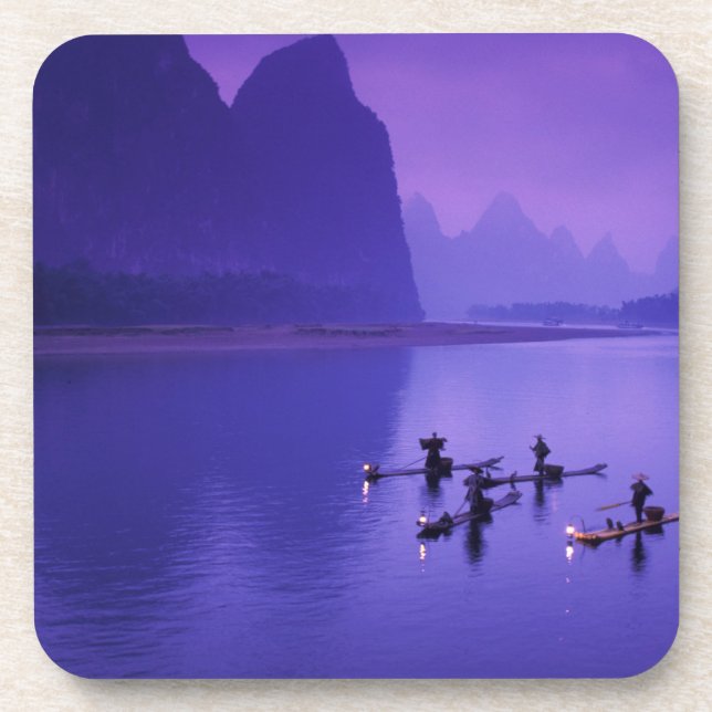 China, Li River. Cormorant fishermen. Coaster (Front)