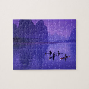 China, Li River. Cormorant fishermen. Jigsaw Puzzle
