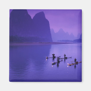 China, Li River. Cormorant fishermen. Magnet