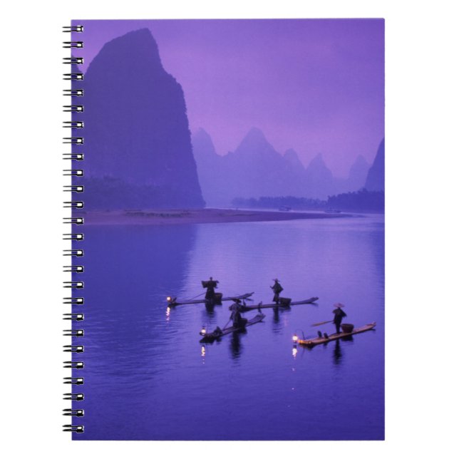 China, Li River. Cormorant fishermen. Notebook (Front)