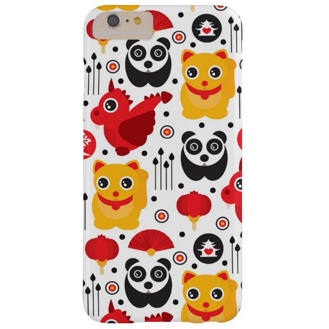 China lucky cat, dragon, and panda Case-Mate iPhone case (Back)