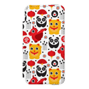 China lucky cat, dragon, and panda incipio watson™ iPhone 5 wallet case