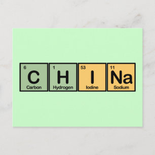 China made of Elements Postcard