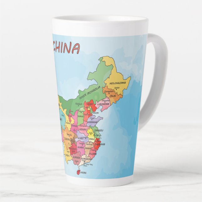 China Map Latte Mug (Right Angle)