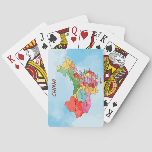 China Map Playing Cards (Back)