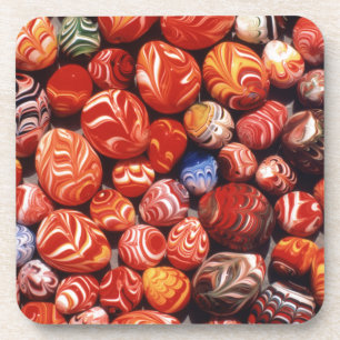 China, Ming Tombs, Painted Glass Souvenirs Coaster