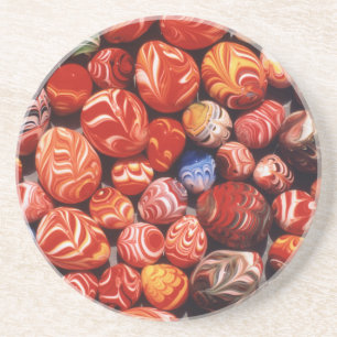 China, Ming Tombs, Painted Glass Souvenirs Coaster