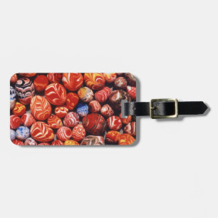 China, Ming Tombs, Painted Glass Souvenirs Luggage Tag
