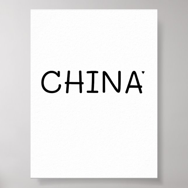China - minimalistic typography poster (Front)