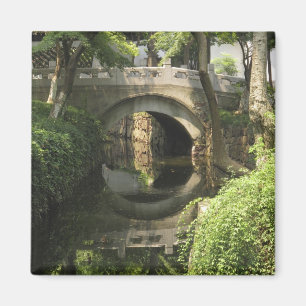 China, Nantong, an arched bridge forms a perfect Magnet