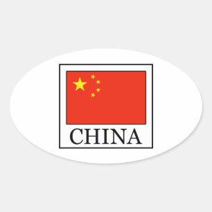 China Oval Sticker