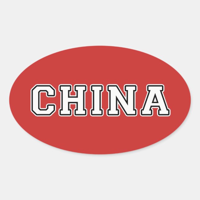 China Oval Sticker (Front)