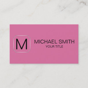 China pink colour background business card